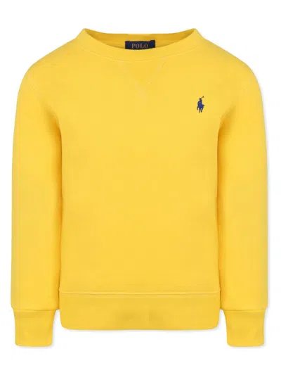 Polo Ralph Lauren Kids' Logo Sweatshirt In Yellow