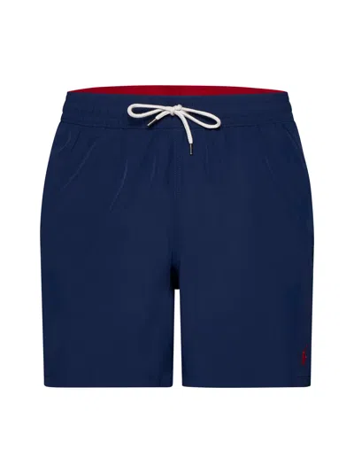 Polo Ralph Lauren Logo Swim Shorts In Blue