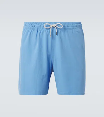 Polo Ralph Lauren Mens Traveler Two-slip-pockets Swim Shorts Harbor Island Blue Xl