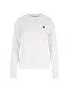 Polo Ralph Lauren Embroidered-logo Long-sleeved T-shirt In White