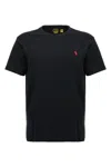 Polo Ralph Lauren Black Crewneck T-shirt With Pony Embroidery On The Front In Black