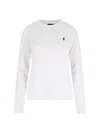 Polo Ralph Lauren Embroidered-logo Long-sleeved T-shirt In White