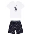 Polo Ralph Lauren Logo T-shirt And Shorts Set In Blue