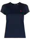 Polo Ralph Lauren Cotton Jersey Crewneck T-shirt Clothing In Blue