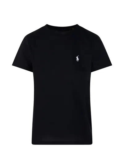 Polo Ralph Lauren Crew Neck Short Sleeve T-shirt With Logo In Black