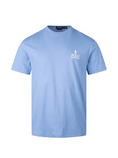 Polo Ralph Lauren Logo-detail Round-neck T-shirt In Blue