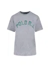 Polo Ralph Lauren Soft Fabric Crew Neck Short Sleeve Top In Gray