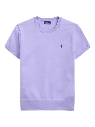 Polo Ralph Lauren Logo T-shirt In Purple