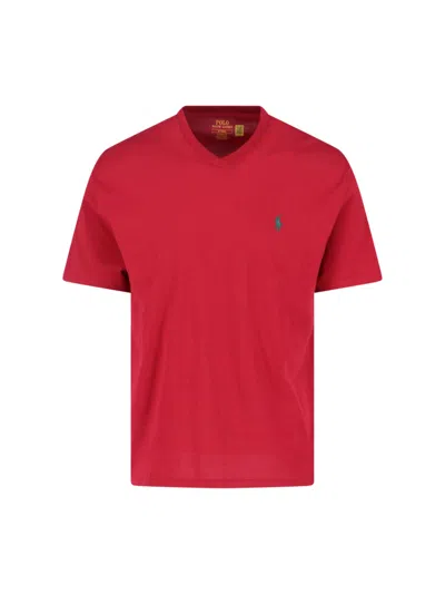 Polo Ralph Lauren Logo T-shirt In Red