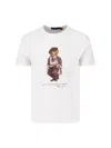 Polo Ralph Lauren White Polo Bear Custom Slim-fit T-shirt In White