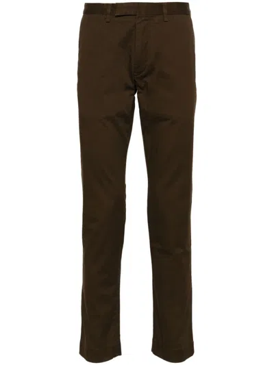 Polo Ralph Lauren Logo-tag Trousers In Brown