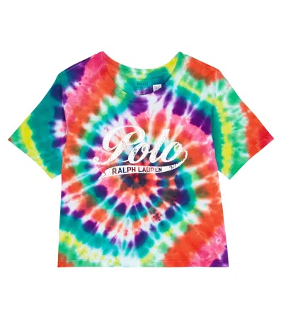 Polo Ralph Lauren Kids' Logo Tie-dye Cotton Jersey T-shirt In Rainbow Tie Dye