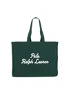 Polo Ralph Lauren Cotton Logo Tote Bag In Green