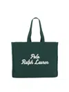 Polo Ralph Lauren Cotton Logo Tote Bag In Green
