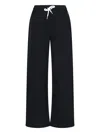 Polo Ralph Lauren Black Pants With Drawstring Elastic Waist And Pony Embroidery On The Side