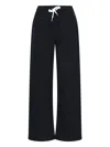 Polo Ralph Lauren Black Pants With Drawstring Elastic Waist And Pony Embroidery On The Side