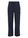 Polo Ralph Lauren Navy Cotton Sweatpants With Drawstring And Embroidered Logo In Blue