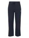 Polo Ralph Lauren Navy Cotton Sweatpants With Drawstring And Embroidered Logo In Blue