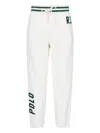 Polo Ralph Lauren Appliquéd Printed Cotton-blend Jersey Track Pants In White