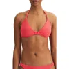 Polo Ralph Lauren Logo Triangle Bikini Top In Cro