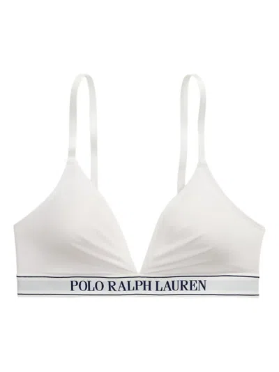 Polo Ralph Lauren Logo-trim Bralette In White
