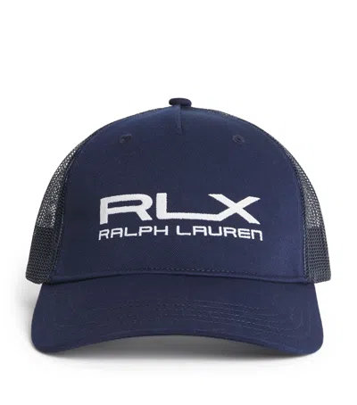 Polo Ralph Lauren Logo Trucker Cap In Blue