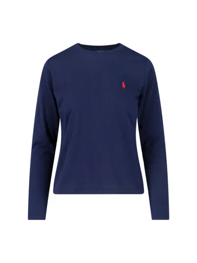 Polo Ralph Lauren Logo T-shirt In Blue