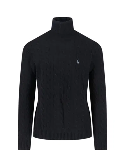 POLO RALPH LAUREN LOGO TURTLENECK SWEATER