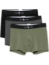 Polo Ralph Lauren Logo-waistband Boxers (pack Of Three) In Black