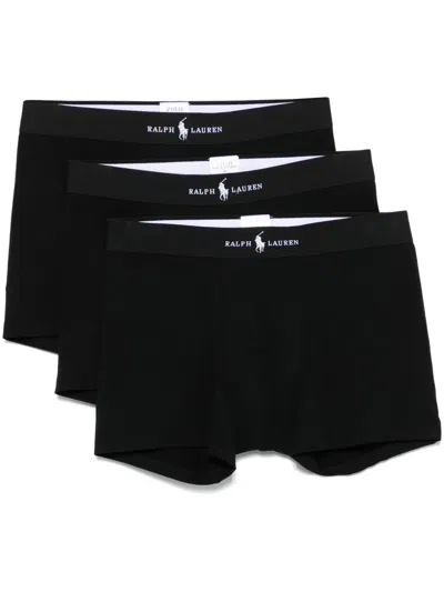 Polo Ralph Lauren Logo-waistband Boxers (pack Of Three) In Black