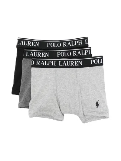 Polo Ralph Lauren Kids' Logo-waistband Boxers (pack Of Three) In Black