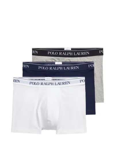 Polo Ralph Lauren Logo-waistband Boxers (set Of Three) In White
