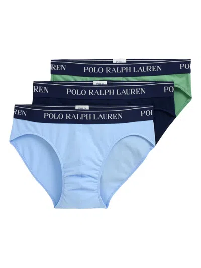 Polo Ralph Lauren Logo-waistband Briefs In Blue