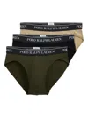 Polo Ralph Lauren Logo-waistband Briefs (pack Of Three)