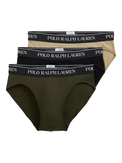 Polo Ralph Lauren Logo-waistband Briefs (pack Of Three)