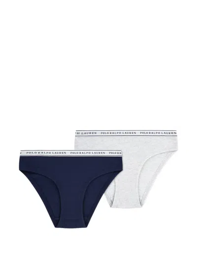 Polo Ralph Lauren Kids' Logo-waistband Underwear (set Of Two) In Blue
