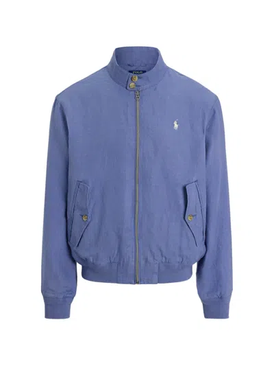 Polo Ralph Lauren Logo Windbreaker In Blue