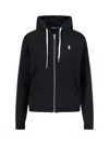 Polo Ralph Lauren Felpa In Misto Cotone Nero Donna In Black