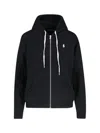 Polo Ralph Lauren Felpa In Misto Cotone Nero Donna In Black