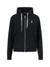 Polo Ralph Lauren Felpa In Misto Cotone Nero Donna In Black