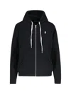 Polo Ralph Lauren Felpa In Misto Cotone Nero Donna In Black