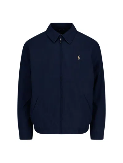 Polo Ralph Lauren Logo Zip Jacket In Black