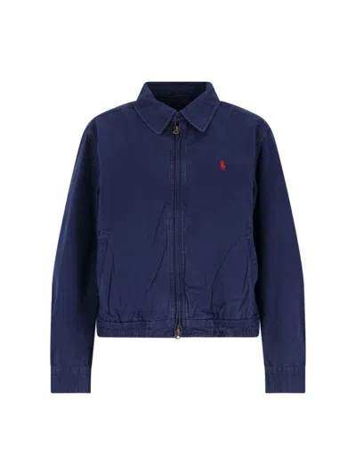 Polo Ralph Lauren Elasticated Hem Side Pockets Jacket In Blue