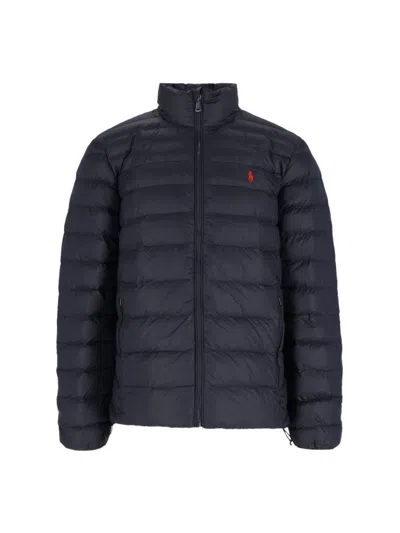 POLO RALPH LAUREN POLO RALPH LAUREN LOGO ZIP PUFFER JACKET – NAVY