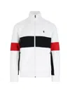 Polo Ralph Lauren Block Design High Collar Sweatshirt With Pockets In White