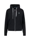 Polo Ralph Lauren Felpa In Misto Cotone Nero Donna In Black