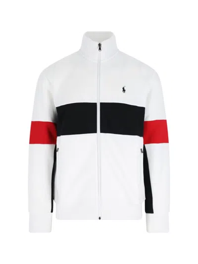 POLO RALPH LAUREN POLO RALPH LAUREN LOGO ZIP SWEATSHIRT – WHITE