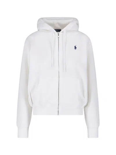 Polo Ralph Lauren Logo Zip Sweatshirt In Gray