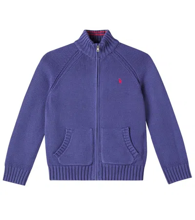Polo Ralph Lauren Kids' Logo Zip-up Cotton Sweater