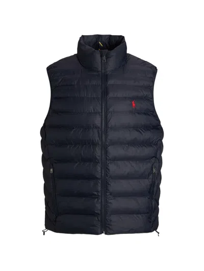 Polo Ralph Lauren Logo Zip Waistcoat In Blue